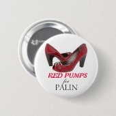 RED PUMPS voor Palin Ronde Button 5,7 Cm (Voorkant /achterkant)