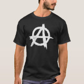 Red Punk Rock Anarchy Symbol T-shirt (Voorkant)