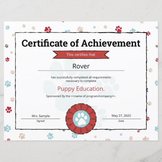 Red Puppy Program Pet Obedience School Pre Puppy (Voorkant)