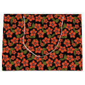 Red purple green scarlet pimpernel Gift Bag Groot Cadeauzakje (Voorkant)