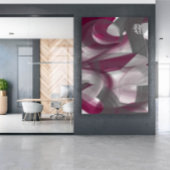 Red Purple Pink Raspberry Black White Gray Abstrac Canvas Afdruk