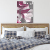 Red Purple Pink Raspberry Black White Gray Abstrac Canvas Afdruk (Insitu (Slaapkamer))