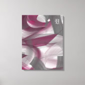 Red Purple Pink Raspberry Black White Gray Abstrac Canvas Afdruk (Voorkant)