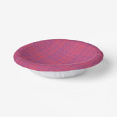 Red Purple Plaid Pattern Papieren Kommen (Gebogen)