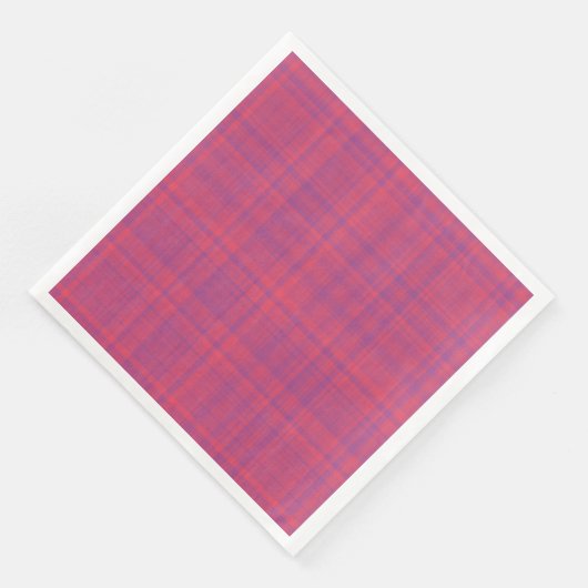 Red Purple Plaid Pattern Servet (Hoek)