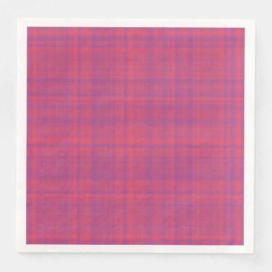 Red Purple Plaid Pattern Servet (Voorkant)