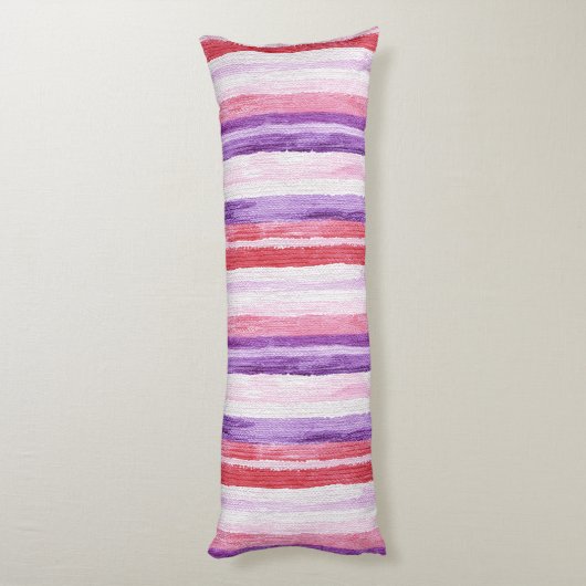 Red Purple Snowflakes Christmas Lichaamskussen (Achterkant (Verticaal))