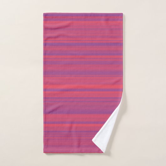 Red Purple Stripes Seamless Pattern Bad Handdoek (Handdoek)