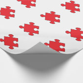 RED PUZZZLE PIECE CADEAUPAPIER (Hoek)