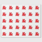 RED PUZZZLE PIECE CADEAUPAPIER (Vlak)