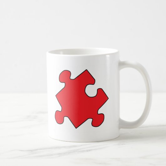 RED PUZZZLE PIECE KOFFIEMOK (Rechts)