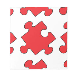 RED PUZZZLE PIECE NOTITIEBLOK