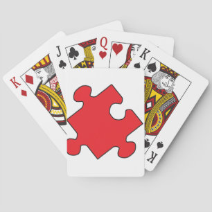 RED PUZZZLE PIECE SPEELKAARTEN