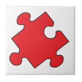 RED PUZZZLE PIECE TEGELTJE (Voorkant)