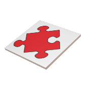 RED PUZZZLE PIECE TEGELTJE (Zijkant)