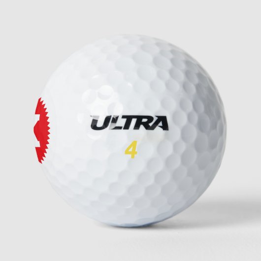 Red quality seal logo custom Wilson golf balls Golfballen (Logo)