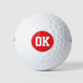 Red quality seal logo custom Wilson golf balls Golfballen (Voorkant)