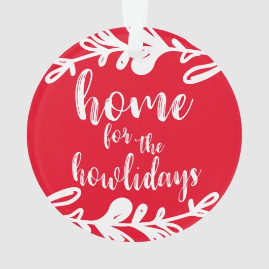 Red Quarantine Buddy Dog Ornament (achterkant)