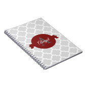 Red Quatrefoil - Aangepast Notitieboek (Rechterzijde)