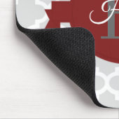 Red Quatrefoil Aangepaste Muismat (Hoek)