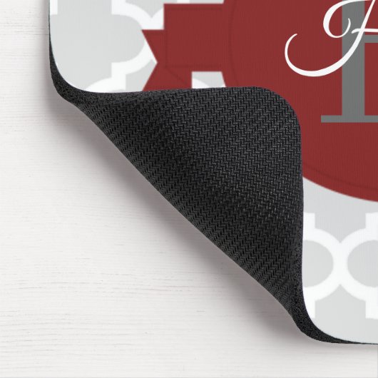 Red Quatrefoil Aangepaste Muismat (Hoek)