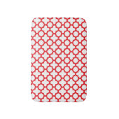 Red Quatrefoil Patroon Badmat (Voorkant Verticaal)