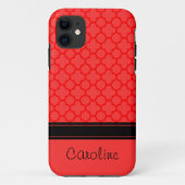 Red Quatrefoil Patroon Case-Mate iPhone Case (Achterkant)