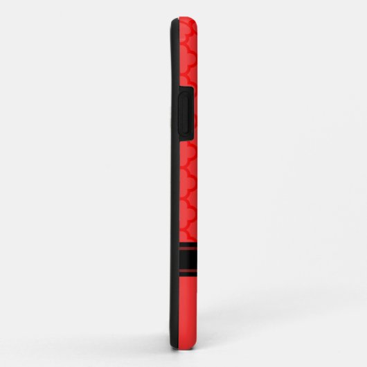 Red Quatrefoil Patroon Case-Mate iPhone Case (Achterkant/rechts)