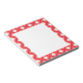 Red Quatrefoil Patroon Notitieblok (Schuin)