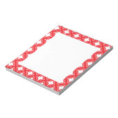 Red Quatrefoil Patroon Notitieblok (Linkerzijde)