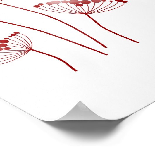 Red Queen Anne's Lace Poster (Hoek)