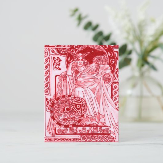 Red Queen Corbie Briefkaart (Staand voorkant)