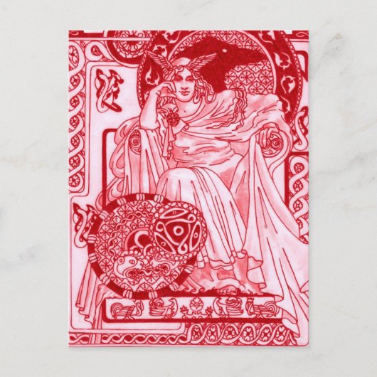 Red Queen Corbie Briefkaart (Voorkant)