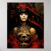 Red Queen Dark Fantasy Horror Art Poster (Voorkant)