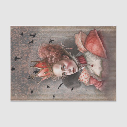 Red Queen Decoupage papier (Voorkant)
