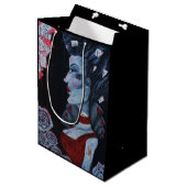 Red Queen hoort Alice Wonderland Rozen Gothic Art Medium Cadeauzakje (Voorkant Gekanteld)