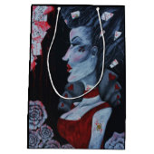 Red Queen hoort Alice Wonderland Rozen Gothic Art Medium Cadeauzakje (Achterkant)