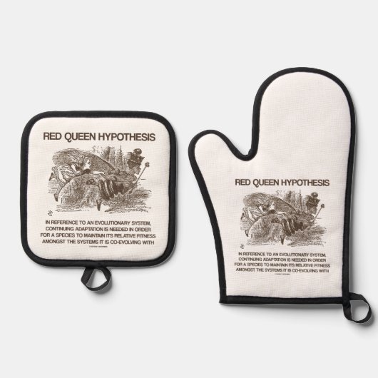 Red Queen Hypothesis Alice Red Queen Wonderland Ovenwant & Pannenlap Set (Voorkant)