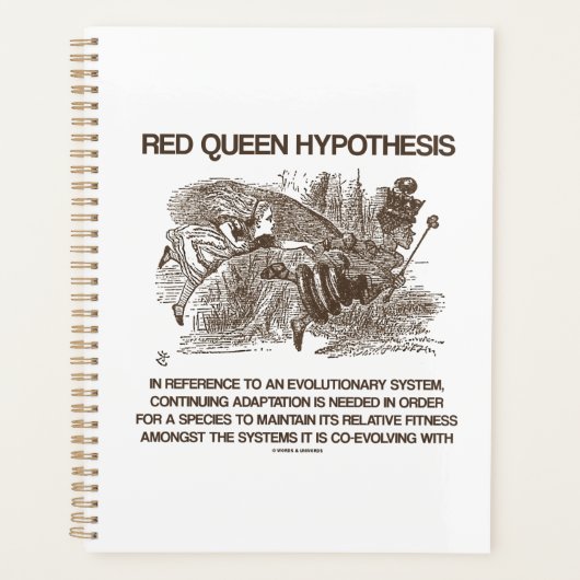 Red Queen Hypothesis Alice Red Queen Wonderland Planner (Voorkant)