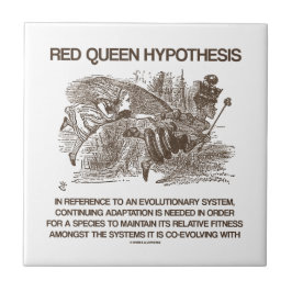 Red Queen Hypothesis (Wonderland Alice Red Queen) Tegeltje