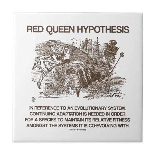 Red Queen Hypothesis (Wonderland Alice Red Queen) Tegeltje (Voorkant)