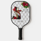 Red Queen of Hearts Alice in Wonderland Pickleball Paddle (Achterkant)