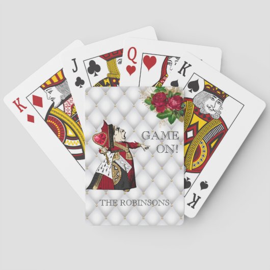 Red Queen of Hearts Alice in Wonderland Pokerkaarten (Achterkant)
