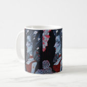 Red Queen of Hearts Alice Wonderland Fantasy Art Koffiemok (Voorkant links)