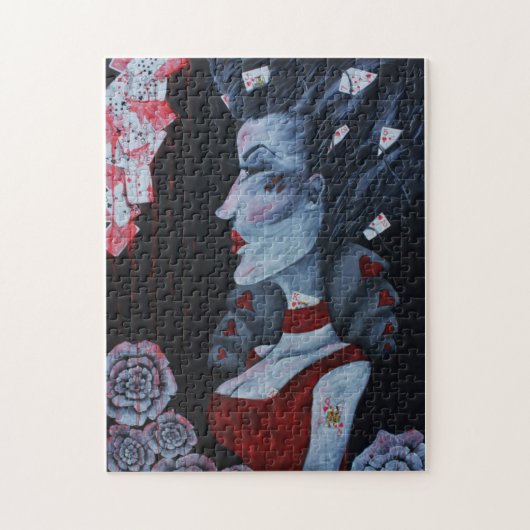 Red Queen of Hearts Alice Wonderland Fantasy Art Legpuzzel (Verticaal)