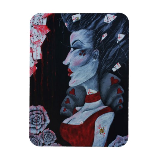 Red Queen of Hearts Alice Wonderland Fantasy Art Magneet (Verticaal)