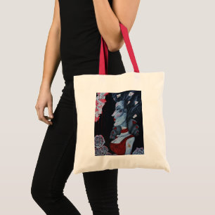Red Queen of Hearts Alice Wonderland Fantasy Art Tote Bag