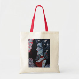 Red Queen of Hearts Alice Wonderland Fantasy Art Tote Bag