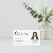 RED QUILL PEN Professional Photo Notional Services Visitekaartje (Staand voorkant)