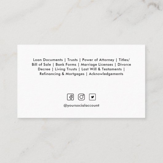 RED QUILL PEN Professional Photo Notional Services Visitekaartje (Achterkant)